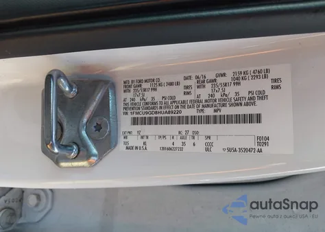 2017 Ford Escape Se из США, поврежденный, VIN 1FMCU9GD8HUA89220